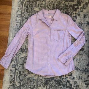 Lavender striped button down